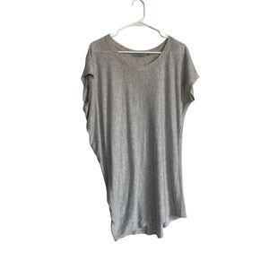 Athleta Size S Light Gray Short Sleeve Tunic Tee
